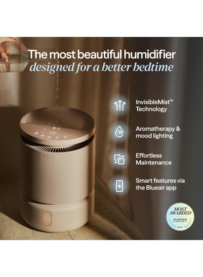 Blueair Room Humidifier - DreamWell - 48Hr Top-Fill Mist-Free InvisibleMist Technology Aroma Stone for Essential Oils and Soothing Mood Lighting - Quiet Operation for Bedroom and Home Use - Beige - Image 4